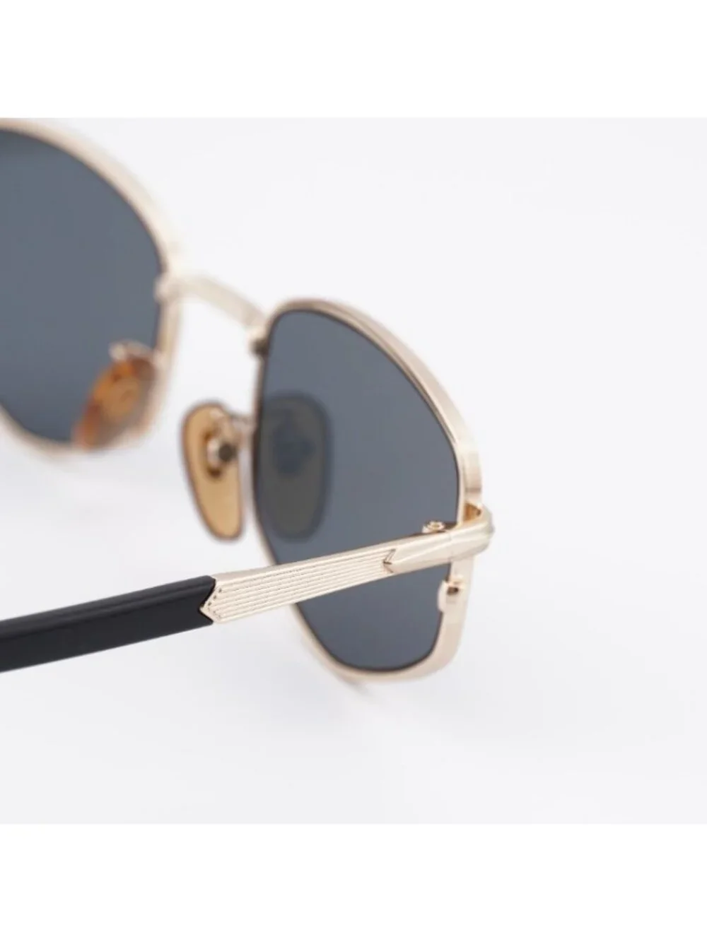 David Beckham DB 1129/S 0RHL IR Sunglasses Gold Geometric Frame, Grey Lenses